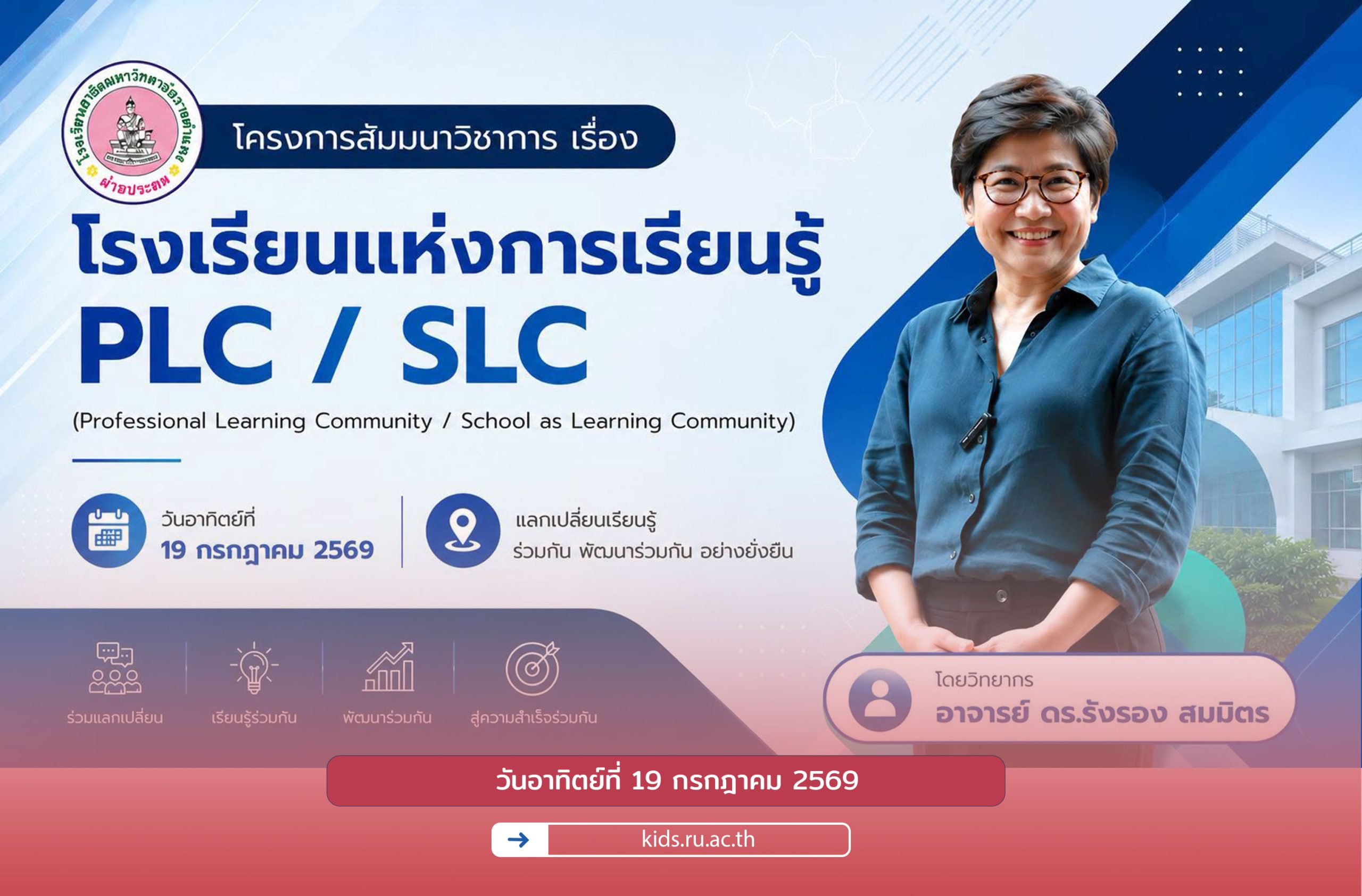 การสัมมนาวิชาการ เรื่อง"โรงเรียนแห่งการเรียนรู้ PLC/SLC"สำหรับคณะครูระดับอนุบาล
